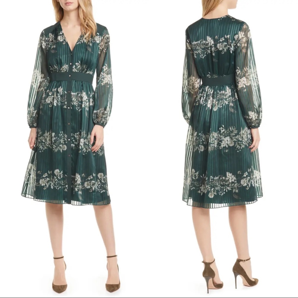 NWT Ted Baker Delyla Meadow Sweep Dress. Sz.1 ( Ted Baker sizing)